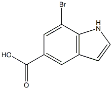7-bromo-1H-indole-5-carboxylic acid, 1360950-90-8, 结构式