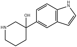 3-Piperidinol, 3-(1H-indol-5-yl)-,1366977-05-0,结构式