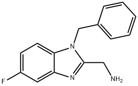(1-benzyl-5-fluoro-1H-1,3-benzodiazol-2-yl)methanamine 化学構造式