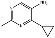 4-cyclopropyl-2-methylpyrimidin-5-amine Struktur