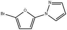 2-Bromo-5-(1H-pyrazol-1-yl)furan Structure