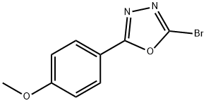 2-bromo-5-(4-methoxyphenyl)-1,3,4-oxadiazole 化学構造式
