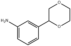 3-(1,4-dioxan-2-yl)aniline 化学構造式