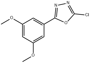 2-chloro-5-(3,5-dimethoxyphenyl)-1,3,4-oxadiazole Struktur