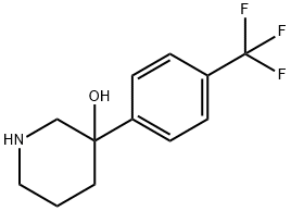 3-(4-(trifluoromethyl)phenyl)piperidin-3-ol hydrochloride, 1369061-10-8, 结构式