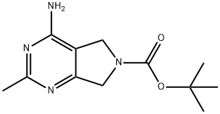 tert-butyl 4-amino-2-methyl-5H,6H,7H-pyrrolo[3,4-d]pyrimidine-6-carboxylate 结构式