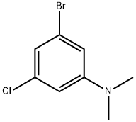 3-Bromo-5-chloro-N,N-dimethylaniline 化学構造式