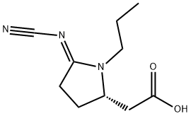 (E)-2-(5-(cyanoimino)-1-propylpyrrolidin-2-yl)acetic acid Struktur