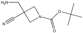 tert-butyl 3-(aminomethyl)-3-cyanoazetidine-1-carboxylate, 1374653-62-9, 结构式