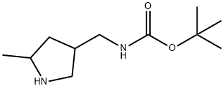 tert-butyl N-[(5-methylpyrrolidin-3-yl)methyl]carbamate Structure