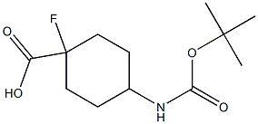 4-{[(tert-butoxy)carbonyl]amino}-1-fluorocyclohexane-1-carboxylic acid Structure