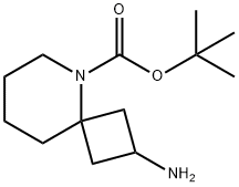 tert-butyl 2-amino-5-azaspiro[3.5]nonane-5-carboxylate Struktur