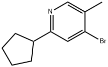4-Bromo-5-methyl-2-(cyclopentyl)pyridine Structure