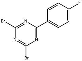 2,4-Dibromo-6-(4-fluorophenyl)-1,3,5-triazine Structure