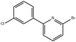 2-BROMO-6-(3-CHLOROPHENYL)PYRIDINE, 1374665-76-5, 结构式