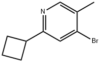 4-Bromo-5-methyl-2-(cyclobutyl)pyridine Struktur