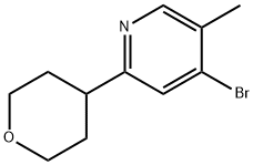 4-Bromo-5-methyl-2-(4-tetrahydropyranyl)pyridine Structure