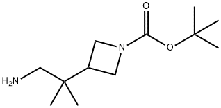 tert-butyl 3-(1-amino-2-methylpropan-2-yl)azetidine-1-carboxylate 化学構造式