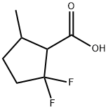 Cyclopentanecarboxylic acid, 2,2-difluoro-5-methyl-,1375471-54-7,结构式