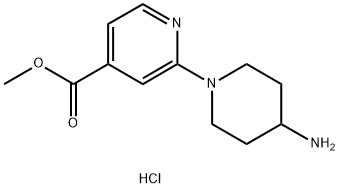 methyl 2-(4-aminopiperidin-1-yl)pyridine-4-carboxylate hydrochloride 化学構造式