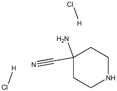 4-aminopiperidine-4-carbonitrile dihydrochloride 化学構造式