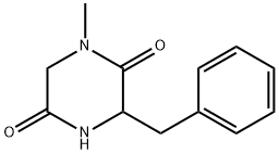 2,5-Piperazinedione, 1-methyl-3-(phenylmethyl)- Structure