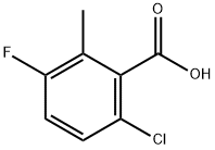 6-chloro-3-fluoro-2-methylbenzoic acid Struktur