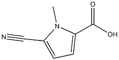 5-cyano-1-methyl-1H-pyrrole-2-carboxylic acid 化学構造式