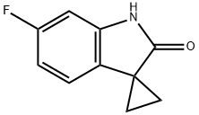 6'-氟-1',2'-二氢螺[环丙烷-1,3'-二氢吲哚]-2'-酮 结构式