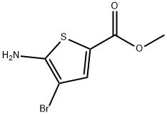 methyl 5-amino-4-bromothiophene-2-carboxylate 化学構造式