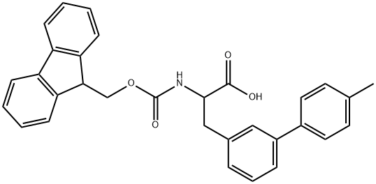 Fmoc-3-(4-methylphenyl)-DL-phenylalanine 化学構造式