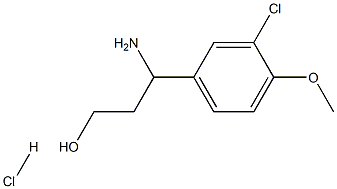 3-AMINO-3-(3-CHLORO-4-METHOXYPHENYL)PROPAN-1-OL HYDROCHLORIDE Structure