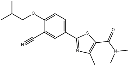 2-(3-cyano-4-isobutoxyphenyl)-N,N,4-trimethylthiazole-5- carboxamide Structure