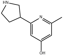 2-methyl-6-(pyrrolidin-3-yl)pyridin-4-ol hydrochloride 化学構造式