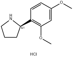 (2R)-2-(2,4-DIMETHOXYPHENYL)PYRROLIDINE HYDROCHLORIDE Struktur