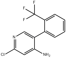 2-Chloro-4-amino-5-(2-trifluoromethylphenyl)pyridine Structure