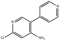 2-Chloro-4-amino-5-(4-pyridyl)pyridine 化学構造式
