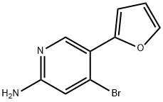 4-Bromo-2-amino-5-(2-furyl)pyridine Struktur