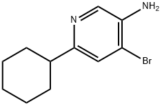 4-Bromo-3-amino-6-(cyclohexyl)pyridine 化学構造式