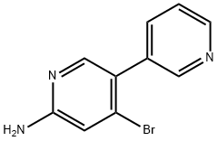 4-Bromo-2-amino-5-(3-pyridyl)pyridine 化学構造式