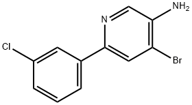 4-Bromo-3-amino-6-(3-chlorophenyl)pyridine, 1381933-47-6, 结构式