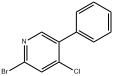 2-Bromo-4-chloro-5-phenylpyridine,1381933-50-1,结构式