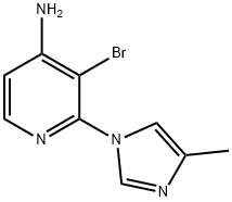 3-BROMO-2-(4-METHYL-1H-IMIDAZOL-1-YL)PYRIDIN-4-AMINE 结构式