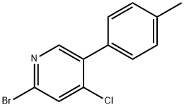 2-Bromo-4-chloro-5-(4-tolyl)pyridine,1381933-62-5,结构式