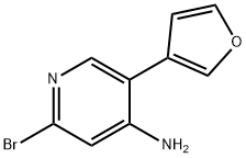 2-Bromo-4-amino-5-(3-furyl)pyridine 结构式