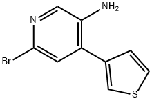 2-Bromo-5-amino-4-(3-thienyl)pyridine,1381934-10-6,结构式