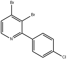 3,4-Dibromo-2-(4-chlorophenyl)pyridine,1381934-15-1,结构式