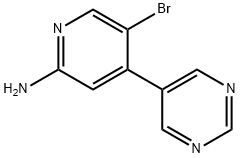 2-Amino-5-bromo-4-(5-pyrimidyl)pyridine,1381934-37-7,结构式