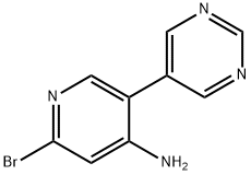 2-Bromo-4-amino-5-(5-pyrimidyl)pyridine,1381934-56-0,结构式