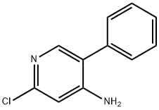 2-Chloro-4-amino-5-phenylpyridine 化学構造式